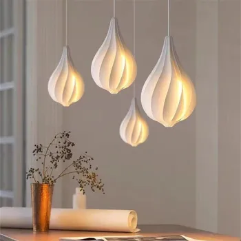 Umage Alva Prívesok lampa Nordic PVC biele tienidlo lampy minimalistický Lampa Pre Spálne Posteli Obývacia Izba, Kuchyňa home design svetlo